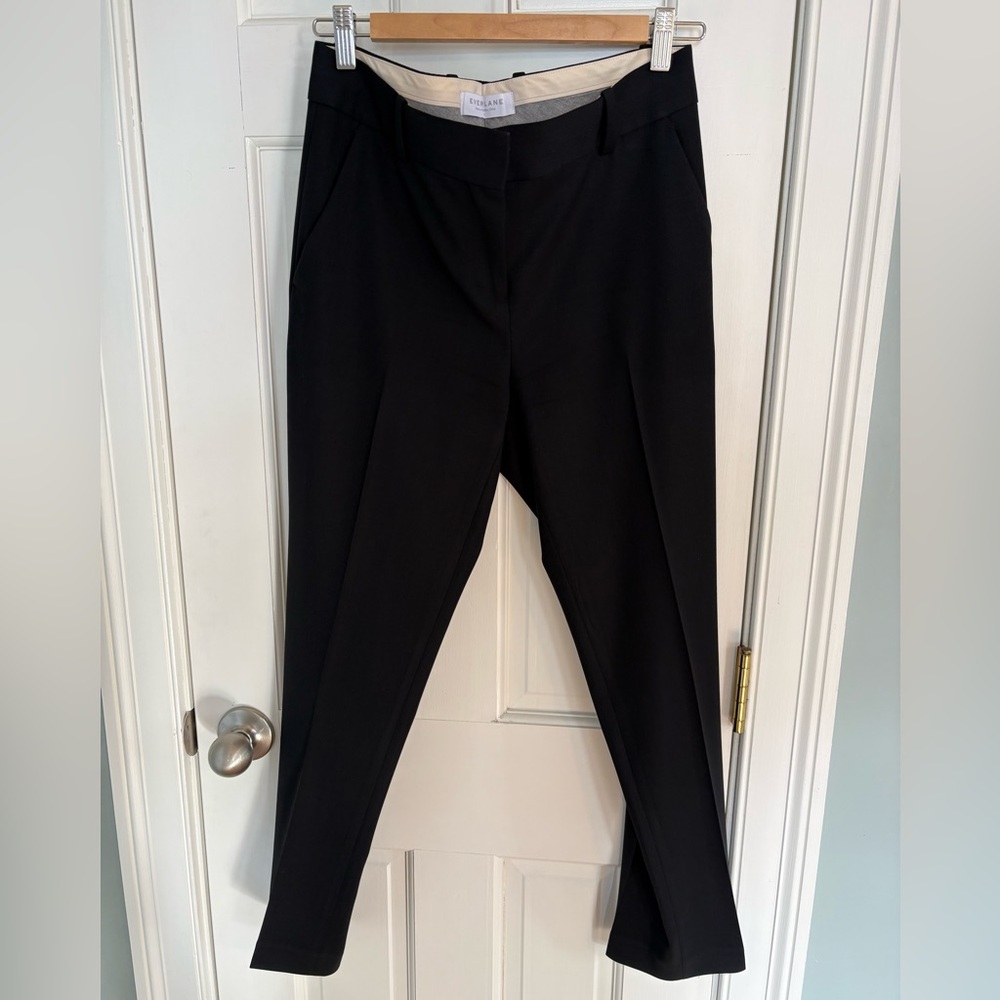 Everlane women’s black the slim pant, size 4